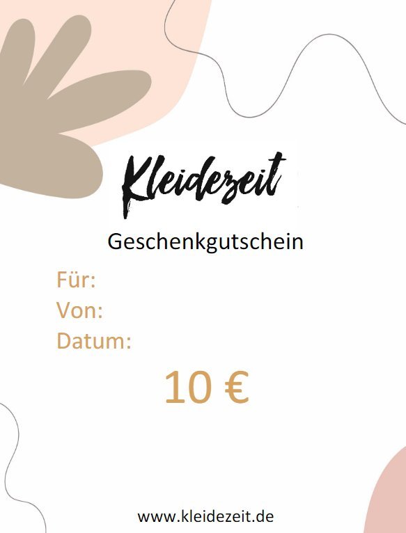 Kleidezeit-Geschenkgutschein - Kleidezeit