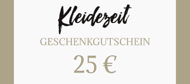 Kleidezeit-Geschenkgutschein - Kleidezeit