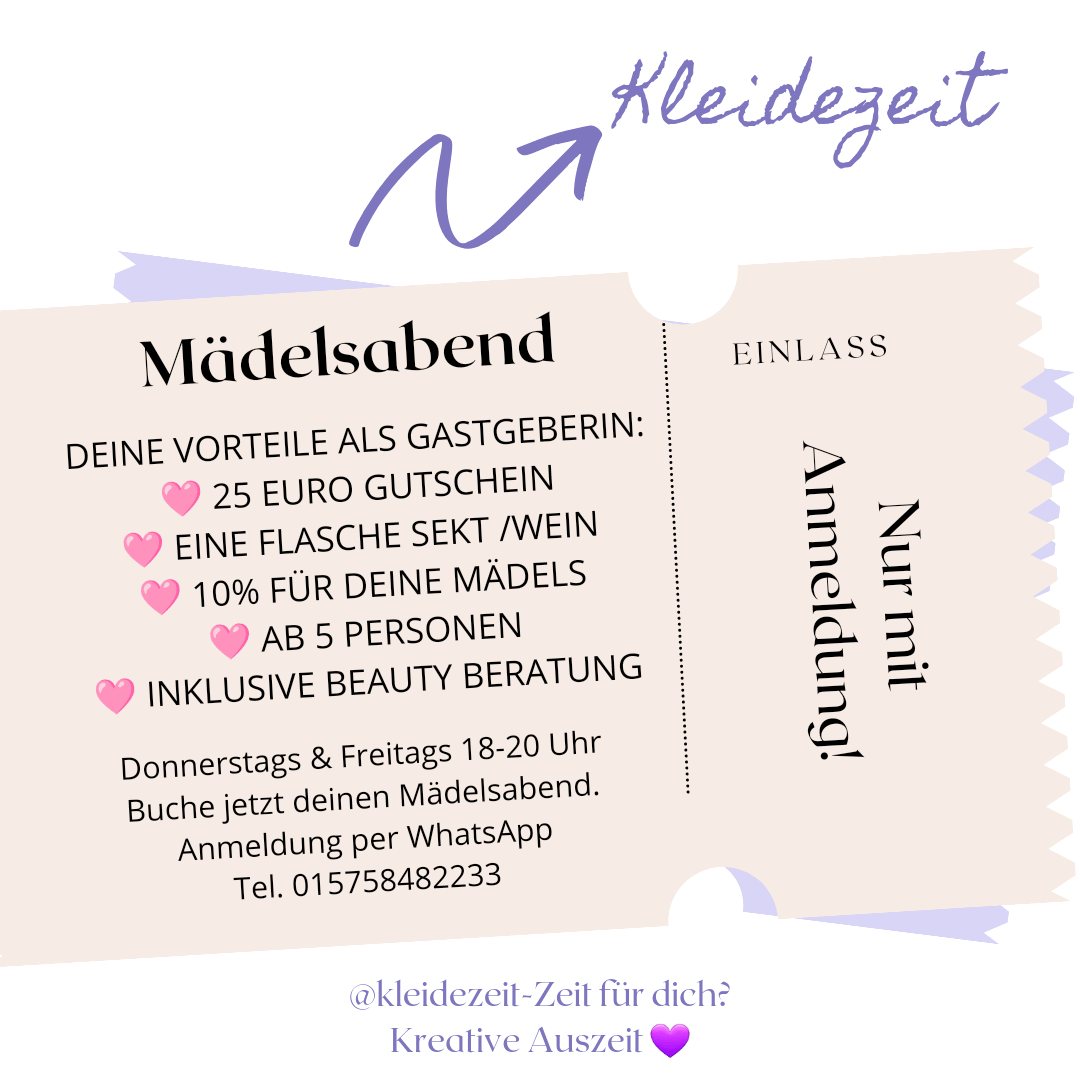 Mädelsabend - Kleidezeit