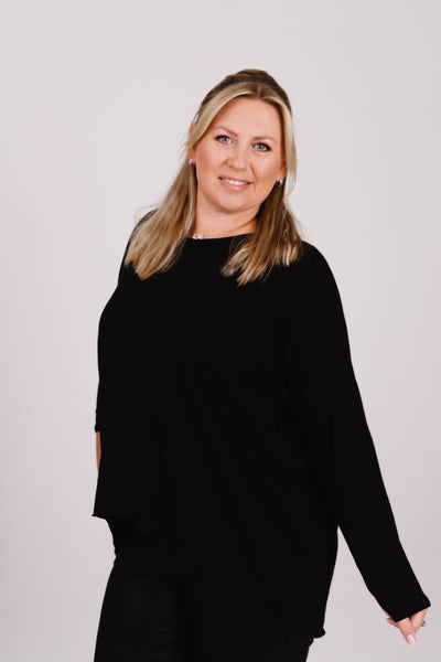 Oversized Langarmshirt- XXL Curvy Style - Kleidezeit