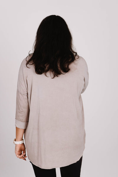 Oversized Langarmshirt- XXL Curvy Style - Kleidezeit