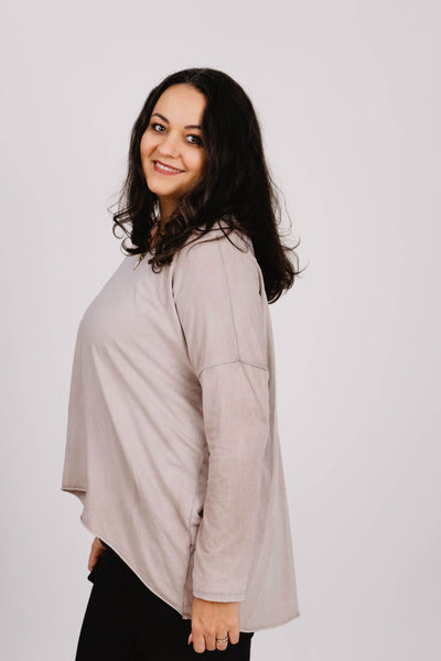 Oversized Langarmshirt- XXL Curvy Style - Kleidezeit