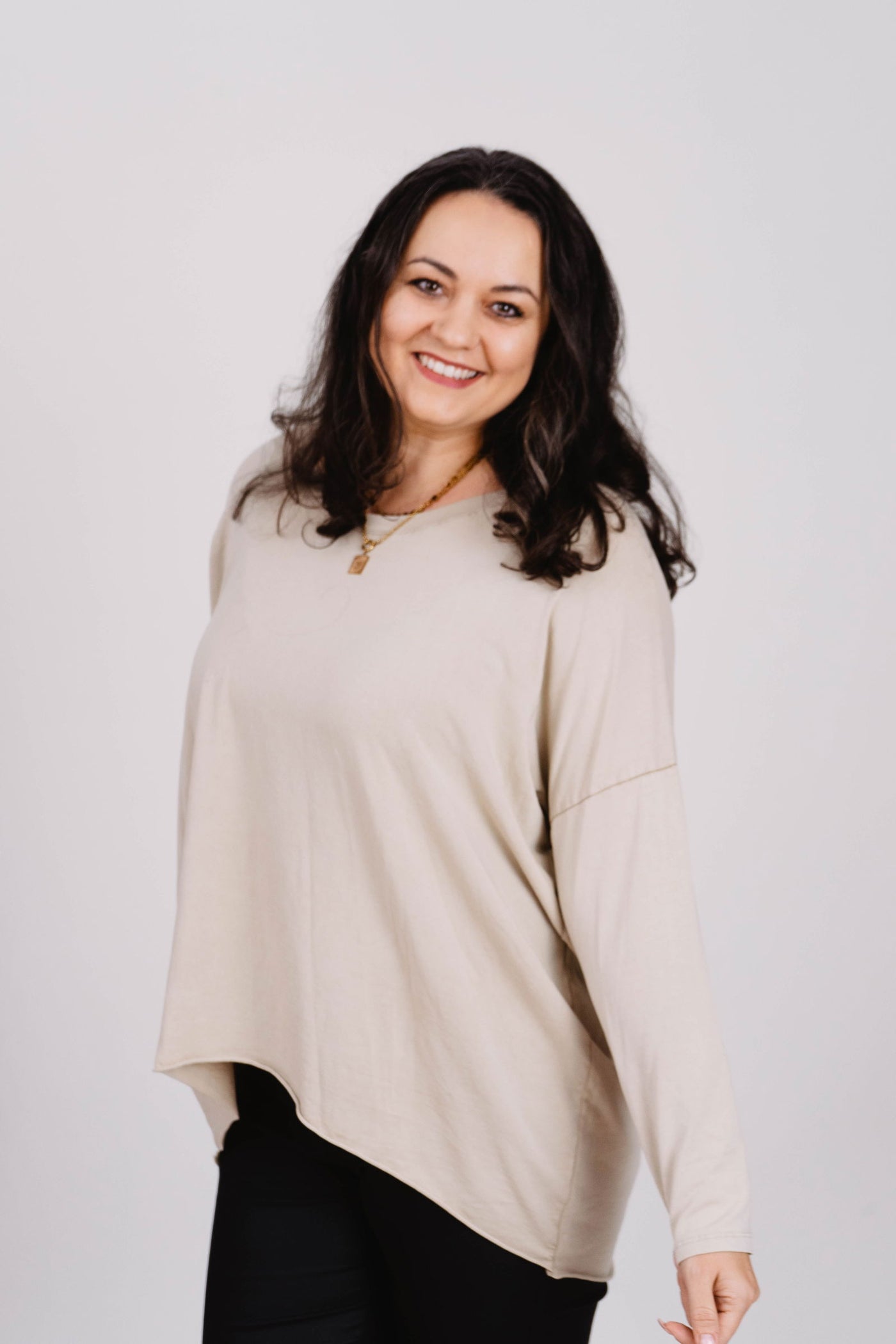 Oversized Langarmshirt- XXL Curvy Style - Kleidezeit