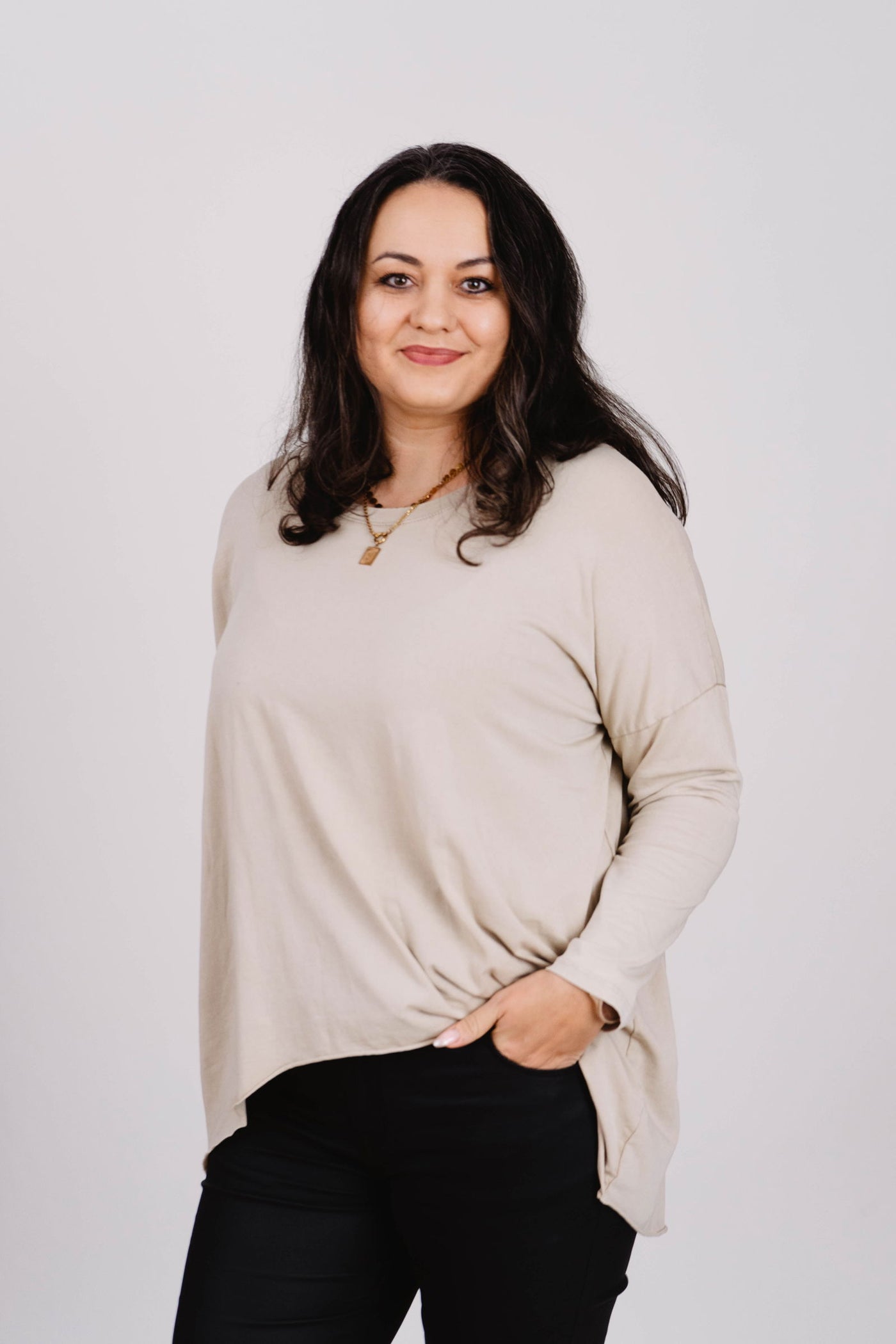 Oversized Langarmshirt- XXL Curvy Style - Kleidezeit