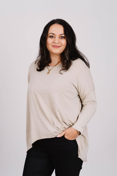 Oversized Langarmshirt- XXL Curvy Style - Kleidezeit