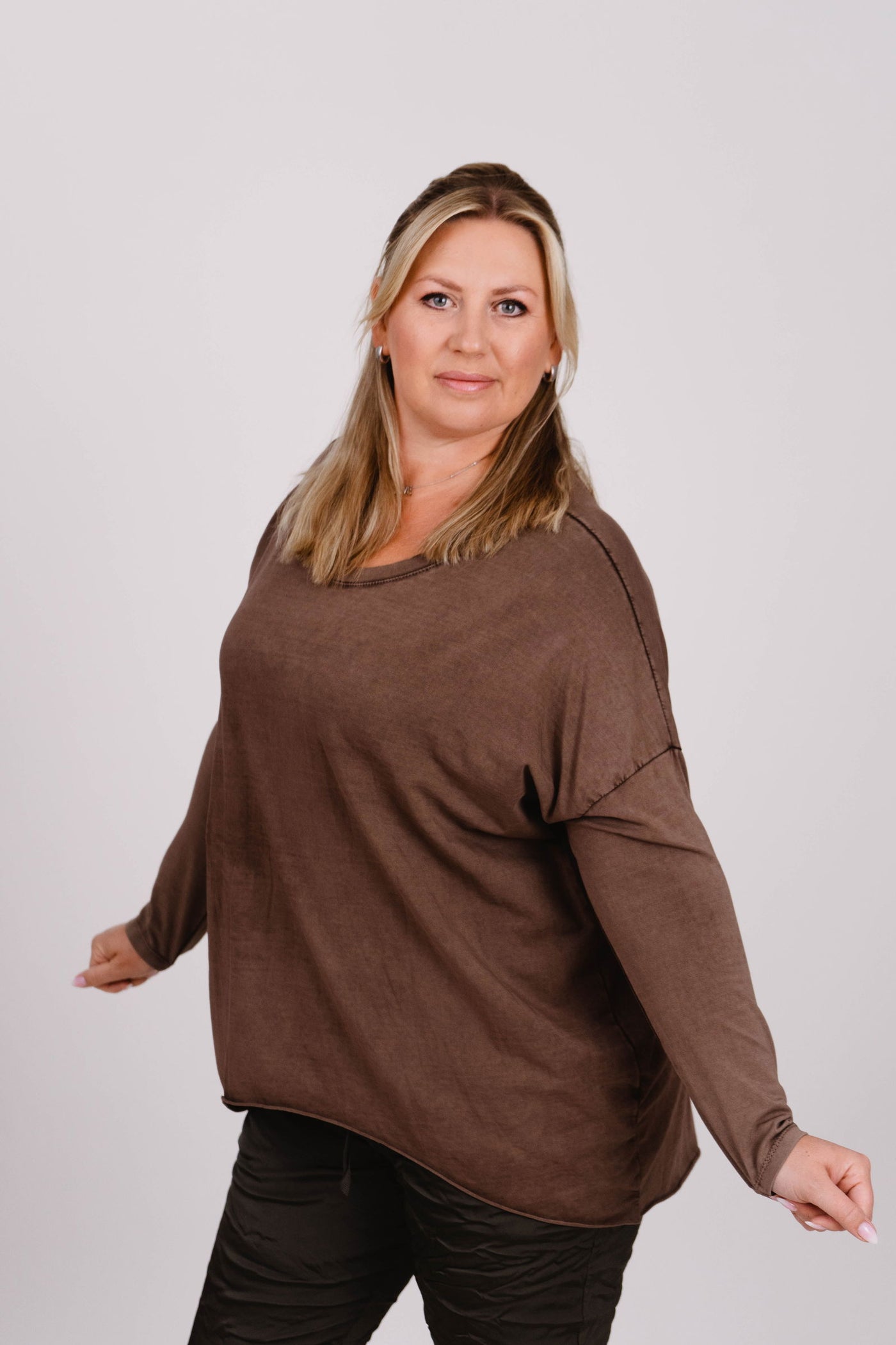 Oversized Langarmshirt- XXL Curvy Style - Kleidezeit