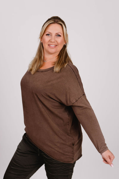 Oversized Langarmshirt- XXL Curvy Style - Kleidezeit