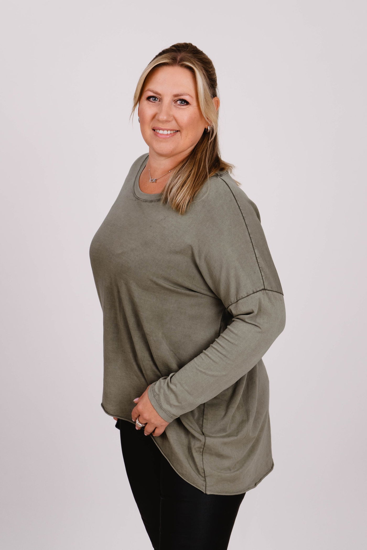 Oversized Langarmshirt- XXL Curvy Style - Kleidezeit