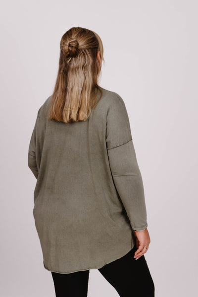 Oversized Langarmshirt- XXL Curvy Style - Kleidezeit