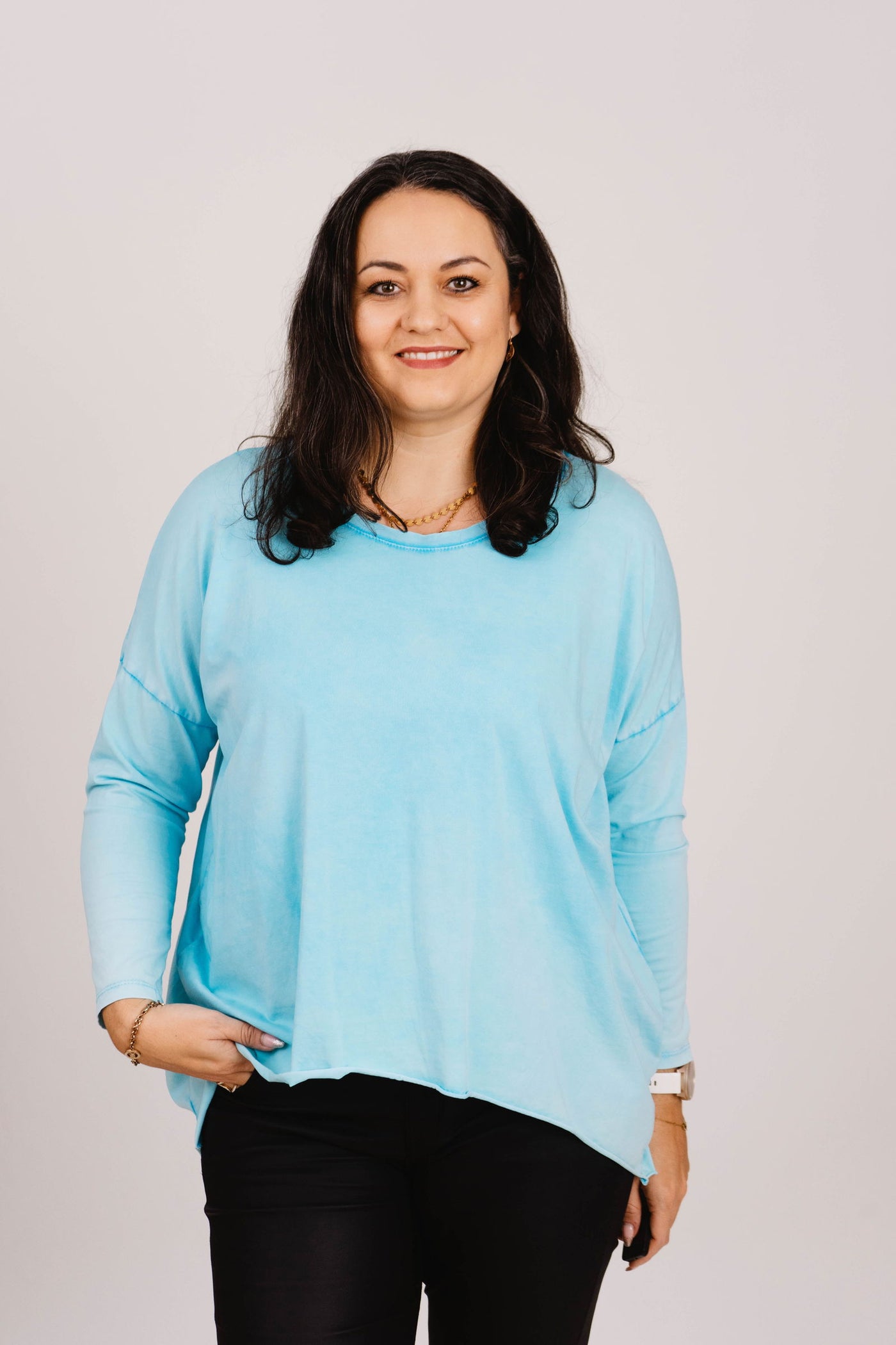 Oversized Langarmshirt- XXL Curvy Style - Kleidezeit