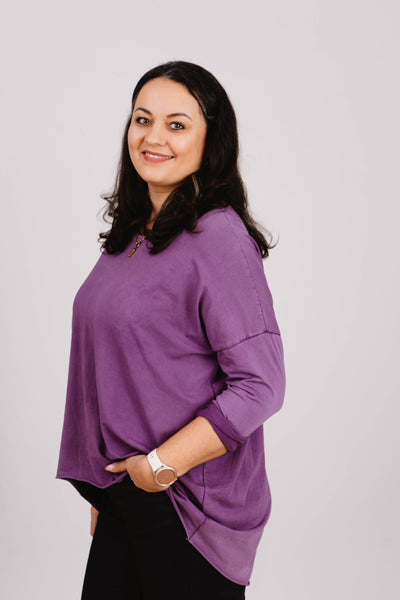 Oversized Langarmshirt- XXL Curvy Style - Kleidezeit