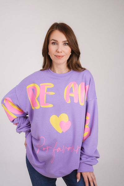 Sweater Heart Lila - Kleidezeit