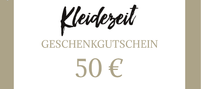 Kleidezeit - Geschenkgutschein - Kleidezeit