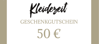 Kleidezeit - Geschenkgutschein - Kleidezeit