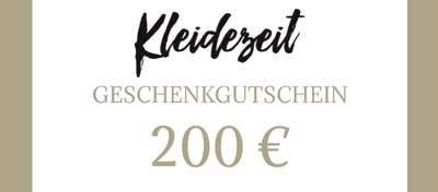 Kleidezeit - Geschenkgutschein - Kleidezeit