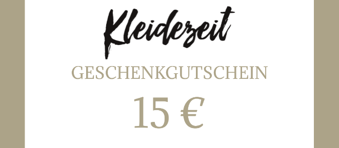 Kleidezeit - Geschenkgutschein - Kleidezeit