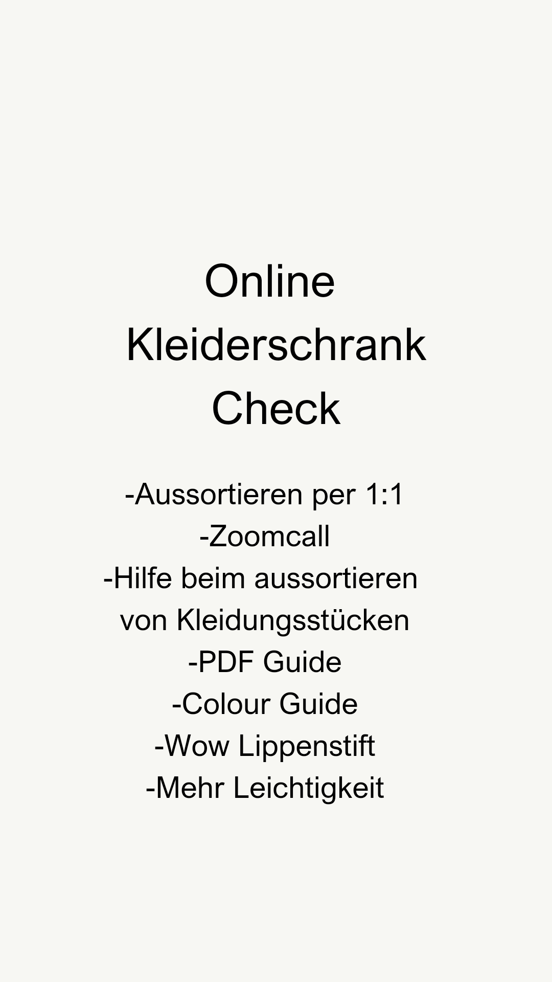 Online Kleiderschrank Check - Kleidezeit