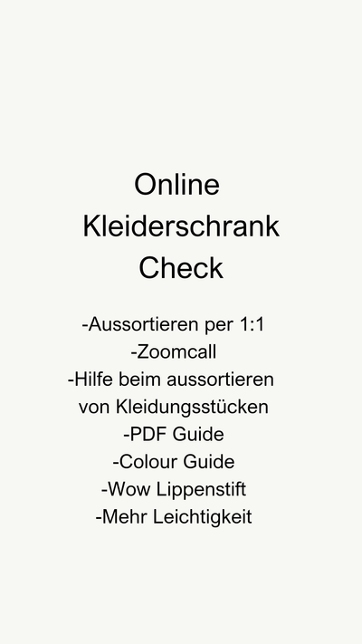 Online Kleiderschrank Check - Kleidezeit